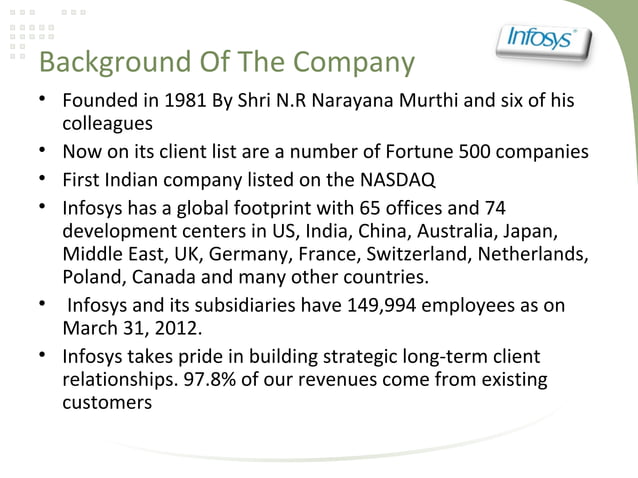 Infosys Case Study, Organizational Structure- Infosys | PPT