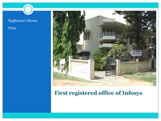 Raghavan‟s House
Pune

First registered office of Infosys

 
