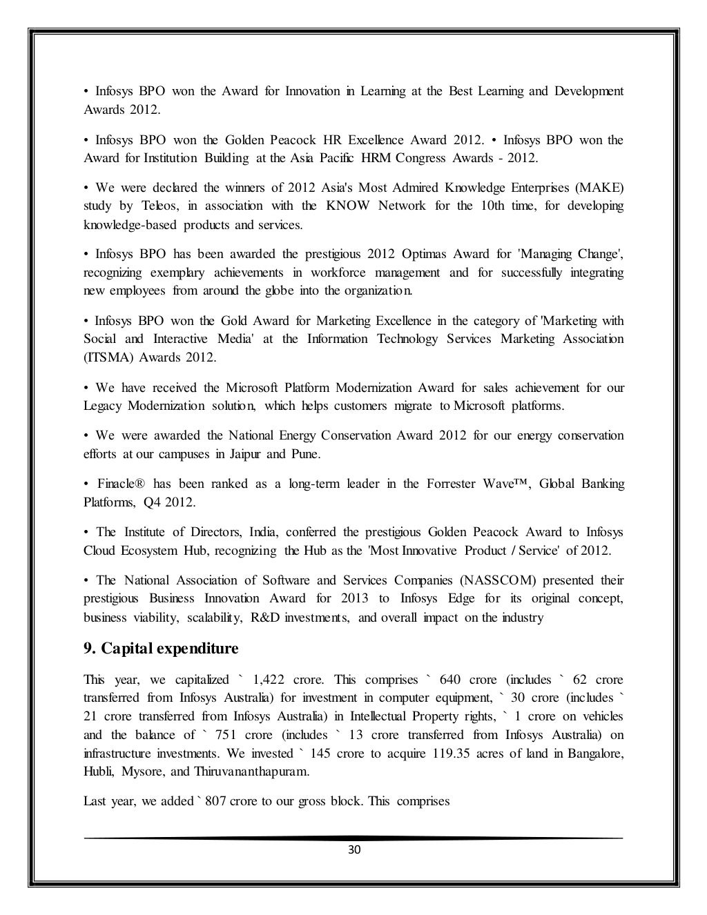 Infosys annual report