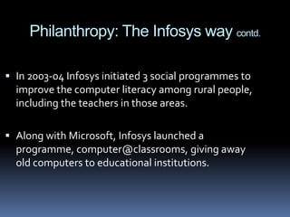 Infosys-corporate social responsibility | PPTX