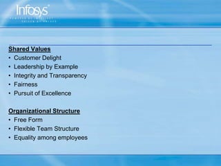 Infosys has expanded in low cost service centers like China, Philippines etc.Revenue Segmentation 2009Source: Infosys Annual Report 2009