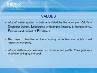   Indian IT industry is expected to add 40,000 employees in 2009-10.MILESTONESIn 1987 Infosys got its first foreign client.In 1993, Infosys became a public limited company and received ISO 9001 certification.In 1999, Infosys crossed $100 Million and was listed on NASDAQ. In 2006, Infosys completed 25 years of its existence and its revenues crossed $ 2 billion.Today Infosys has more than 1,03,078 employees and has presence in more than 20 countries across the world. Its corporate headquarters is in Bangalore. 