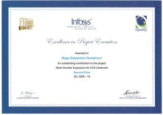 Infosys PRIMA Award