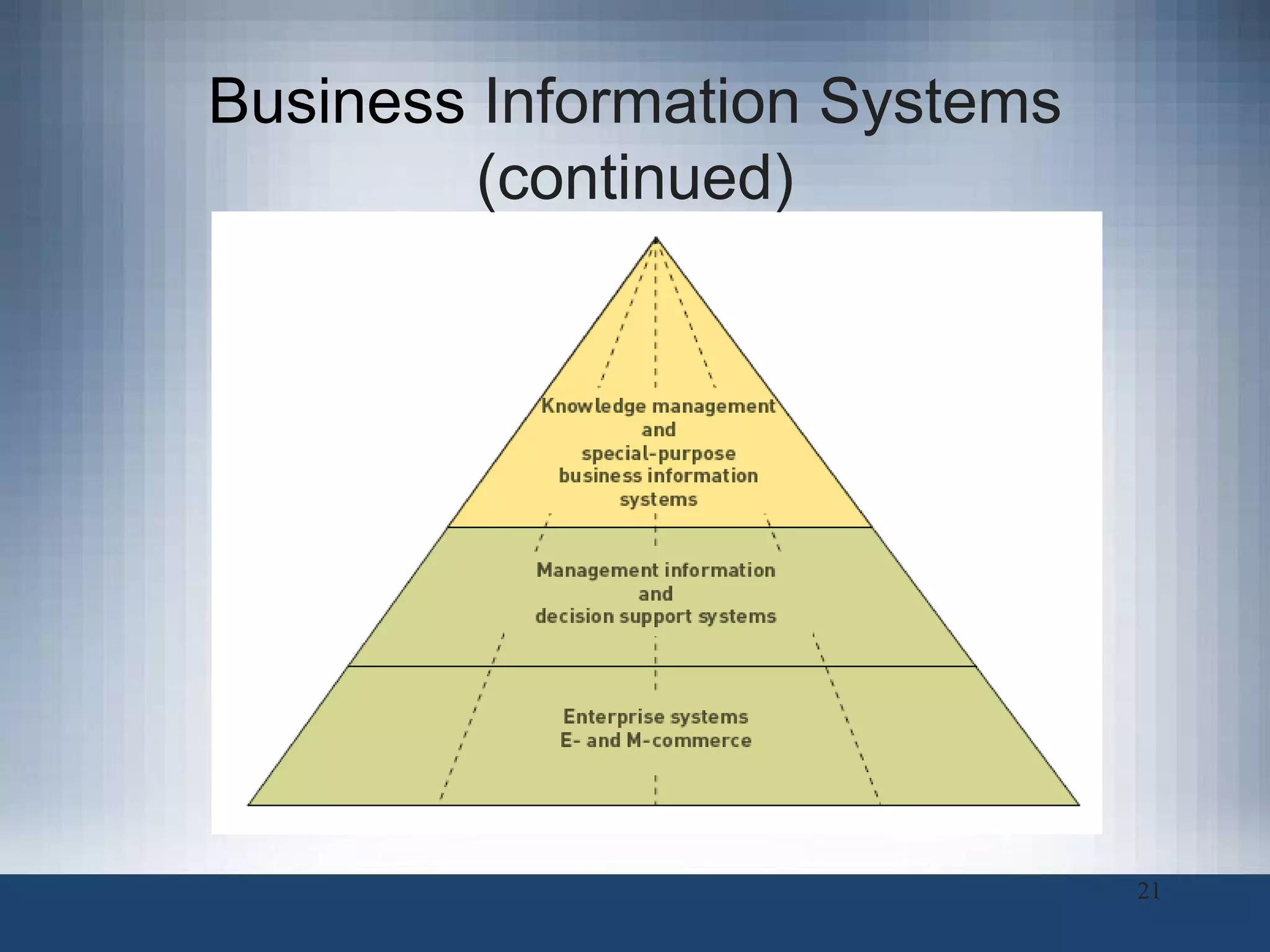 Business   Information Systems (continued) 