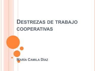 Destrezas de trabajo cooperativasMaría Camila Díaz 
