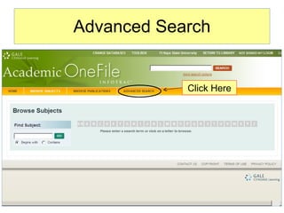 Advanced Search Click Here 
