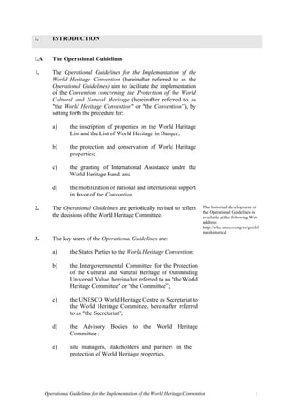 Operational Guidelines for the Implementation of the World Heritage ...