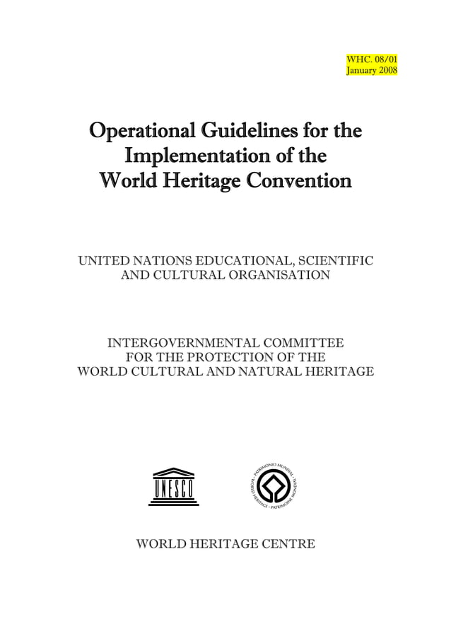 Operational Guidelines for the Implementation of the World Heritage
