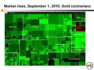 Market rises, September 1, 2010, Gold contrarians
 