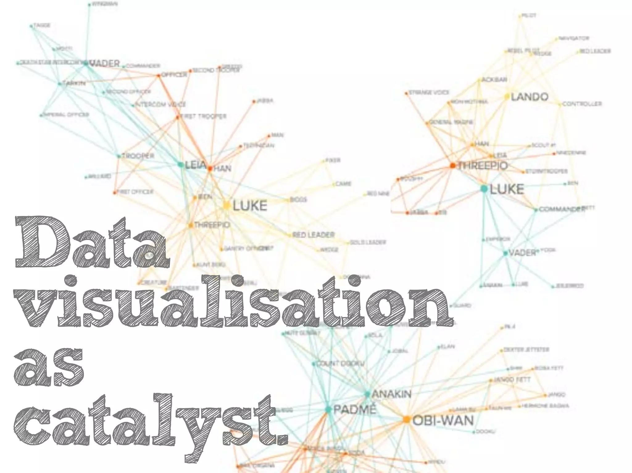 Data
visualisation
as
catalyst.

 