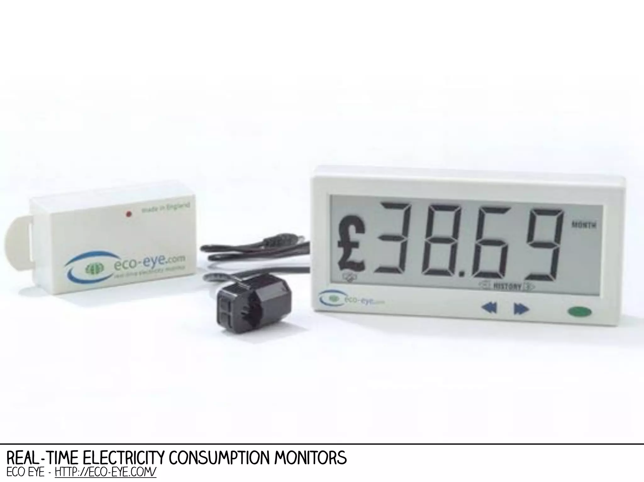 real-time electricity consumption monitors
Eco Eye - http://eco-eye.com/

 