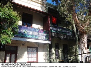 neighborhood scoreboards

“Comparative Feedback in the Street: Exposing Residential Energy Consumption on House Façades”, 2011.

 