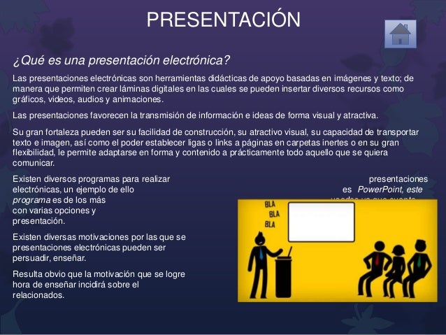 Edición de presentaciones electrónicas.