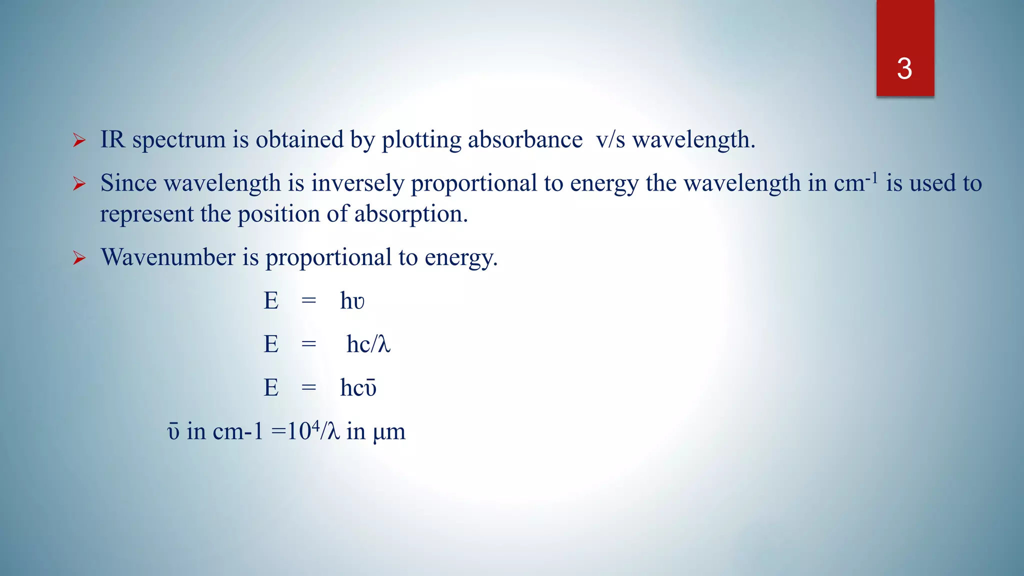 IR Spectroscopy, theory, modes of vibration and sample handling. by