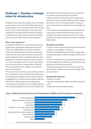 Establish a national long-term strategic vision that address-
es infrastructure service needs. Ideally the strategy should...