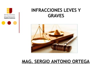 INFRACCIONES LEVES Y
         GRAVES




MAG. SERGIO ANTONIO ORTEGA
 