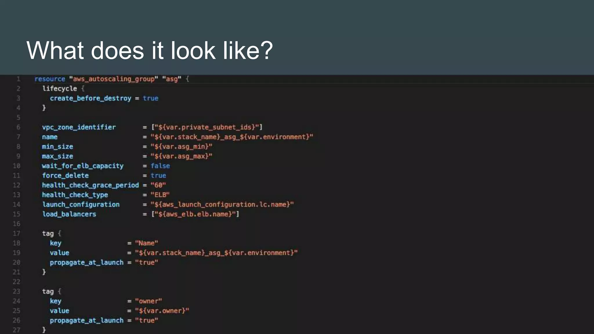 What does it look like?
 