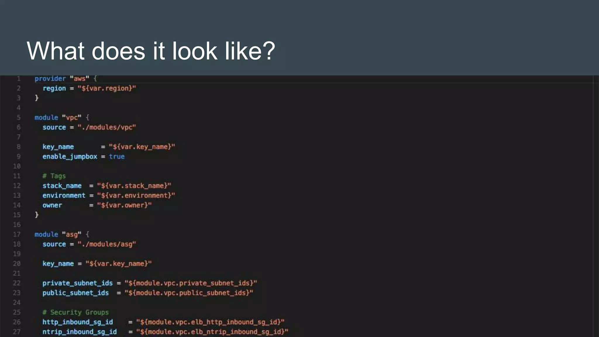 What does it look like?
 