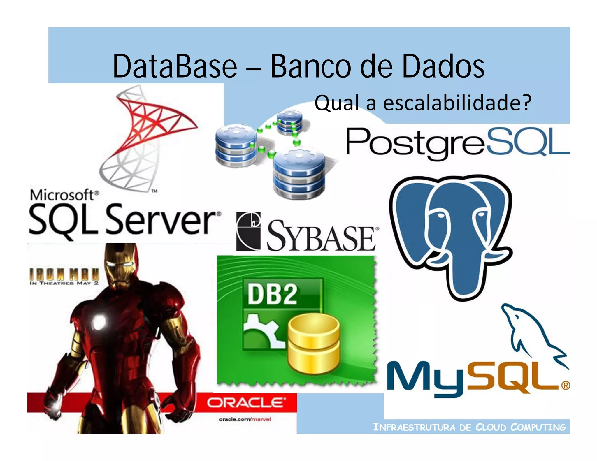 DataBase – Banco de Dados
             Qual a escalabilidade?




                   INFRAESTRUTURA DE CLOUD COMPUTING
 