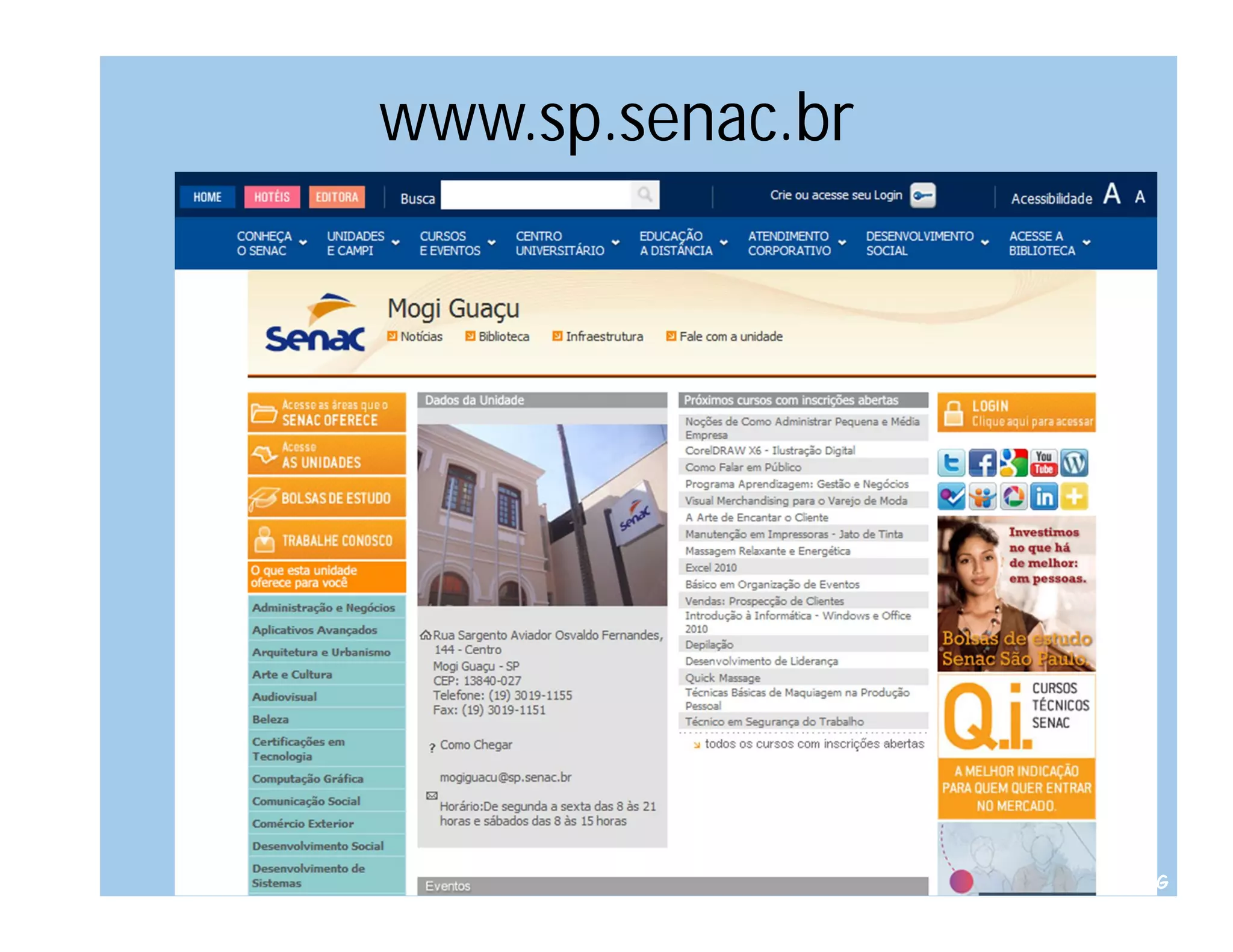 www.sp.senac.br




            INFRAESTRUTURA DE CLOUD COMPUTING
 