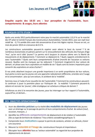 Les	
  Jeunes	
  et	
  l’Auto	
  
Après	
  une	
  année	
  2012	
  par/culièrement	
  noire	
  pour	
  le	
  marché	
  aut...