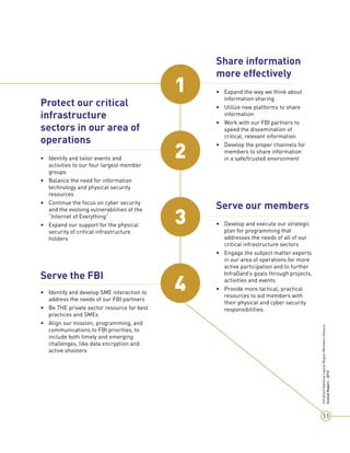 InfraGardNationalCapitalRegionMembersAlliance
AnnualReport–2015
Share information
more effectively
•	Expand the way we thi...