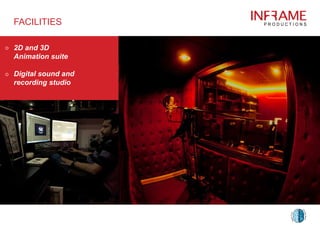 2D and 3D
Animation suite
Digital sound and
recording studio
FACILITIES
 