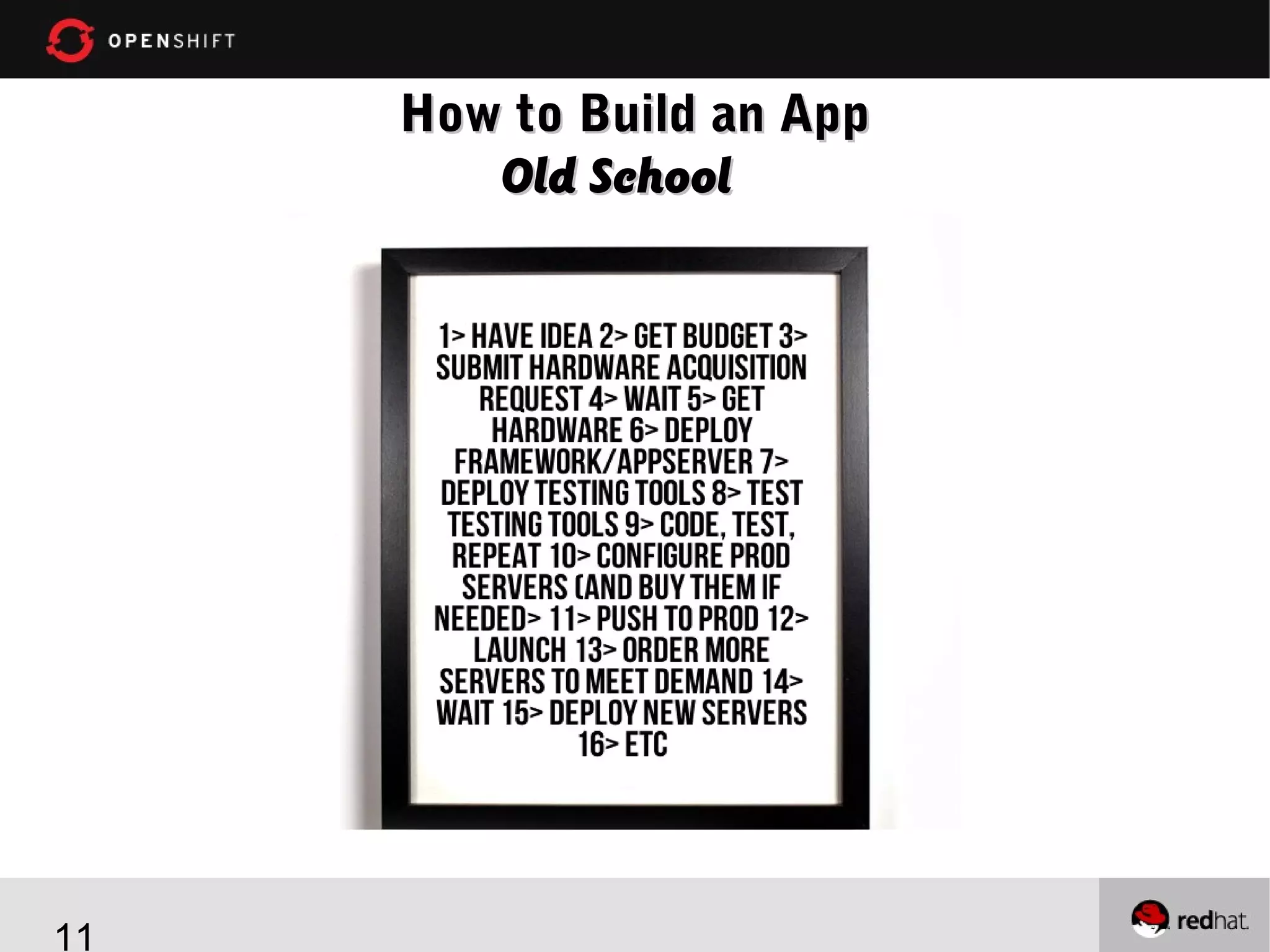 How to Build an App
Old School

11

 