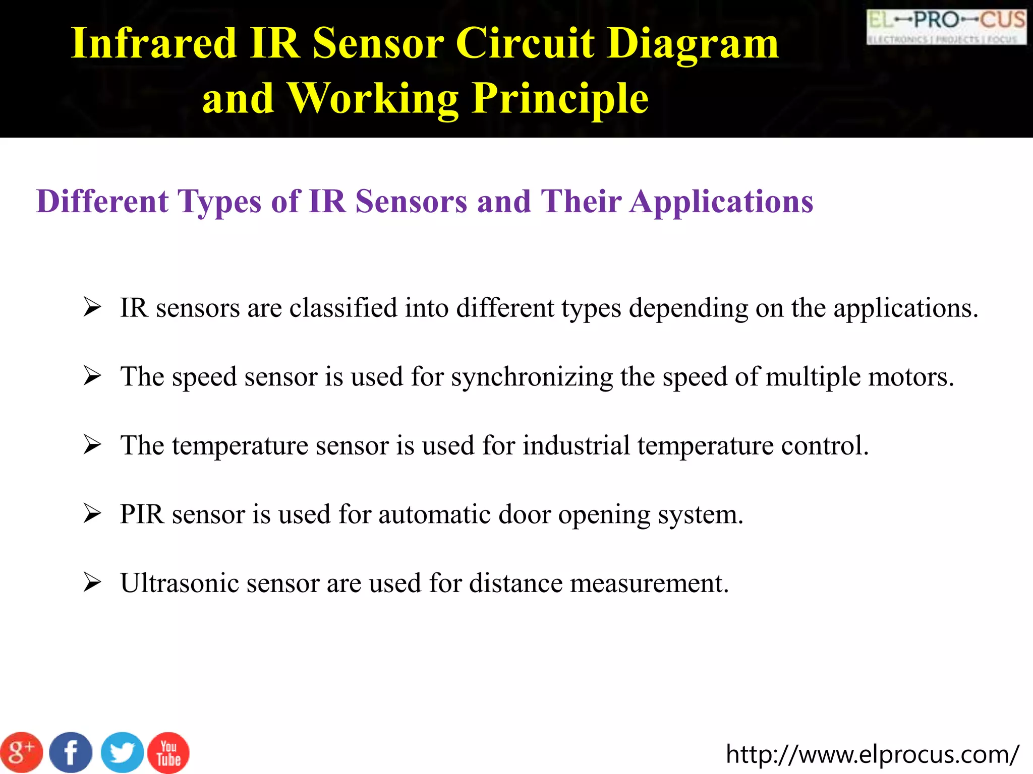 Infrared IR Sensor Circuit Diagram and Working Principle | PPTX