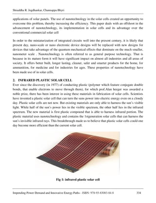 Infrared plastic solar cell @1000KV Technologies 9030844877 | PDF