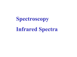 Spectroscopy
Infrared Spectra
 