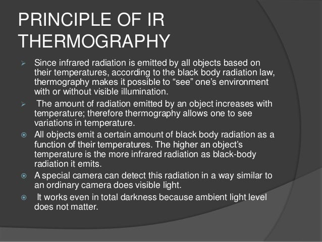 Infrared thermography Infrared thermography