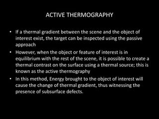 Infrared thermography in civil engianeering | PPTX