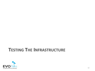 TESTING	THE	INFRASTRUCTURE	
12	
 