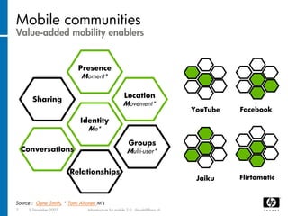Infrastructure for mobile communities
