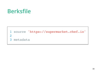 Berksﬁle
1 source 'https://supermarket.chef.io'
2
3 metadata
30
 