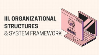 III. ORGANIZATIONAL
STRUCTURES
& SYSTEM FRAMEWORK
 