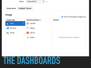 THE DASHBOARDS
THE TOOLS