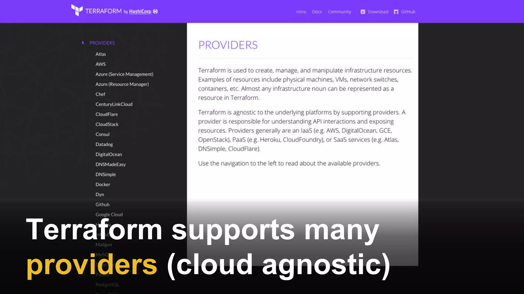 Terraform is a tool for
provisioning infrastructure
 
