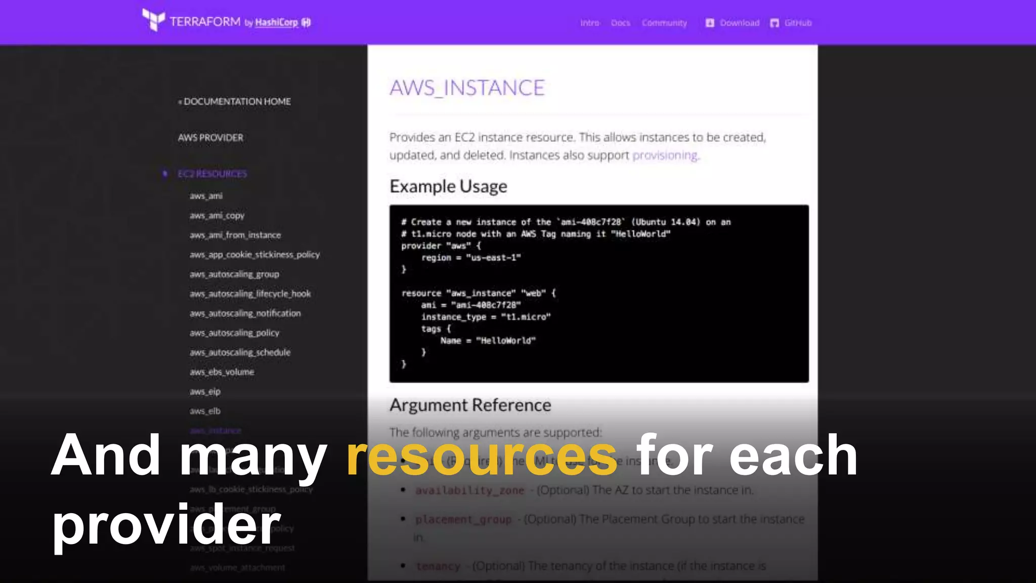Terraform supports many
providers (cloud agnostic)
 