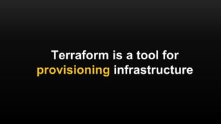 1. Docker
2. Terraform
3. ECS
4. Recap
Outline
 