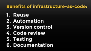 Infrastructure as code: running microservices on AWS using Docker, Terraform, and ECS Slide 161
