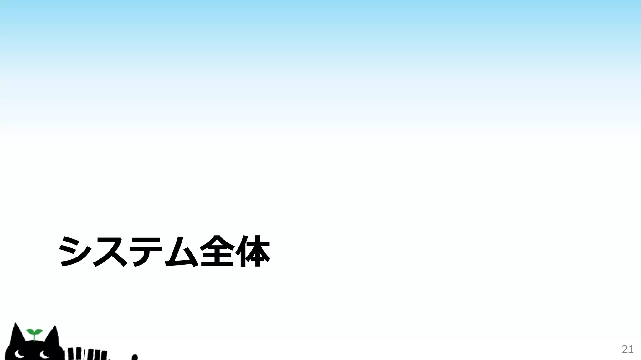 システム全体
21
 