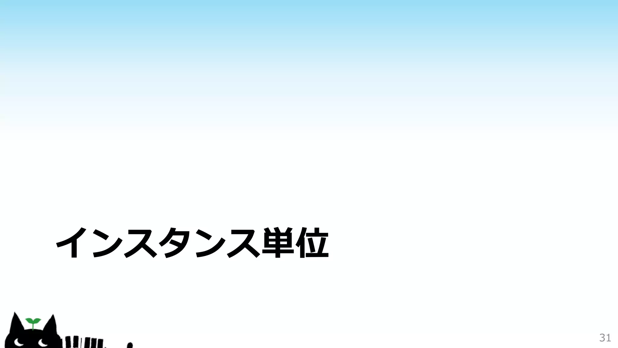 インスタンス単位
31
 
