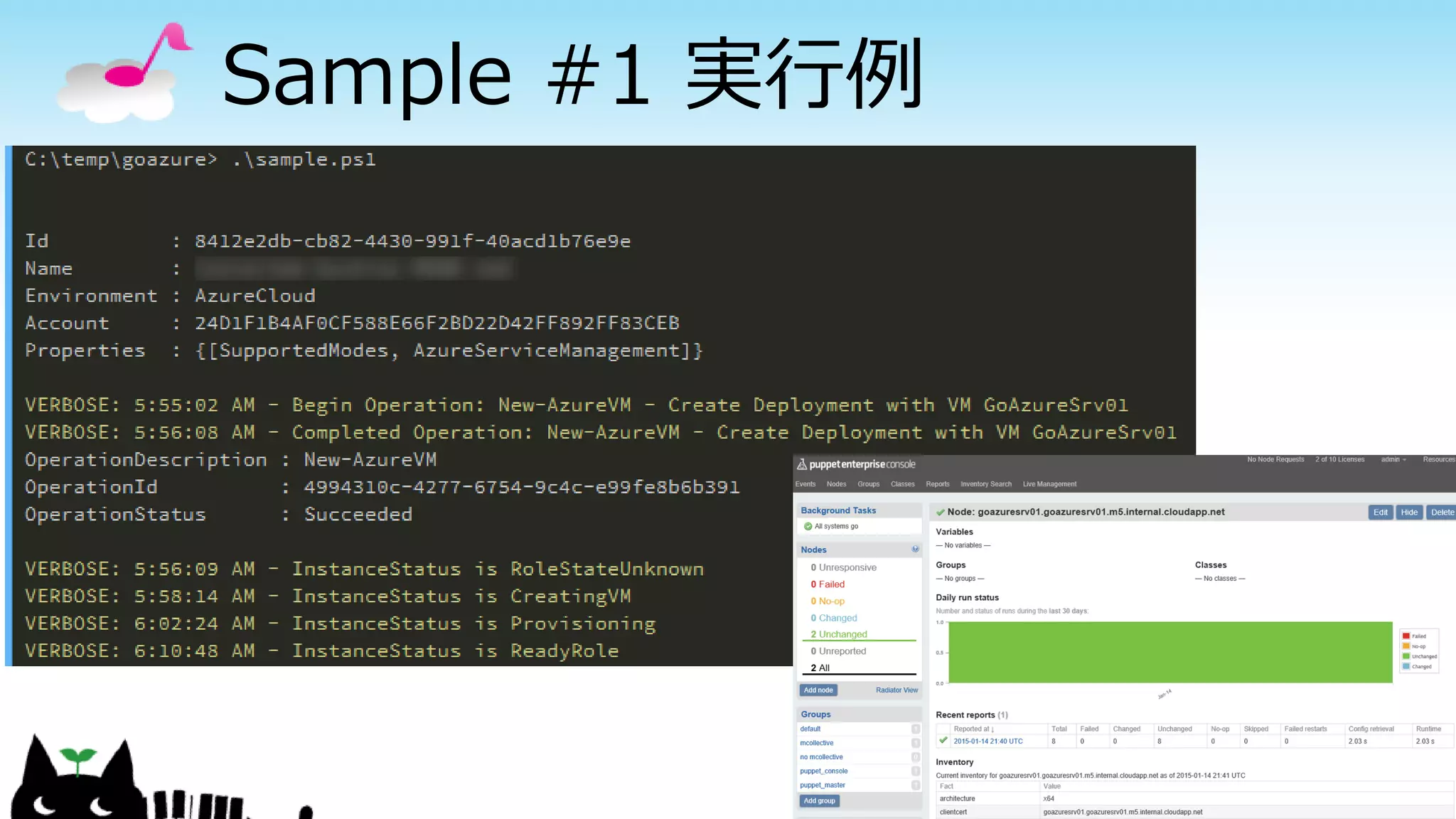 Sample #1 実行例
46
 