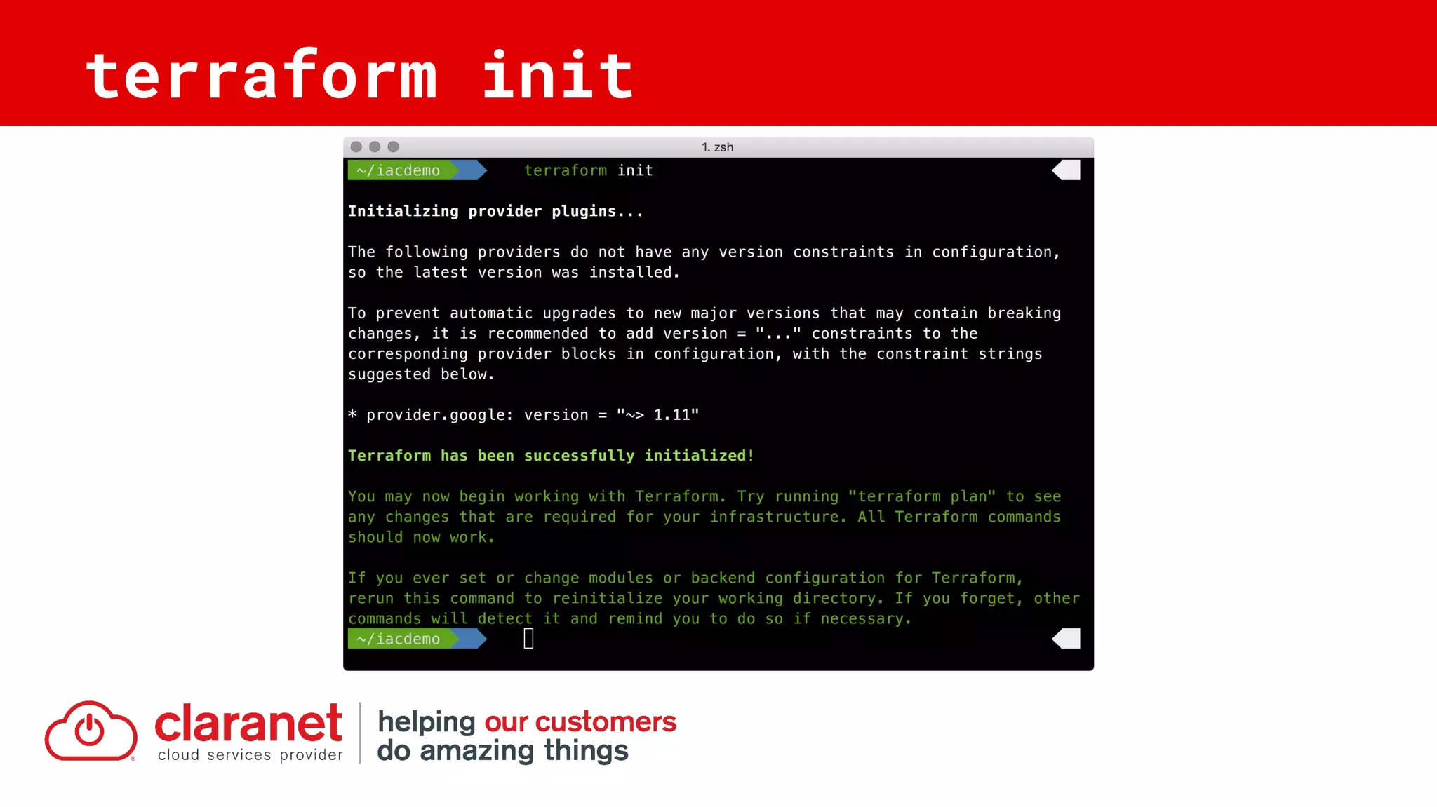 terraform init
 