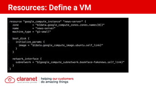 Resources: Define a VM
 