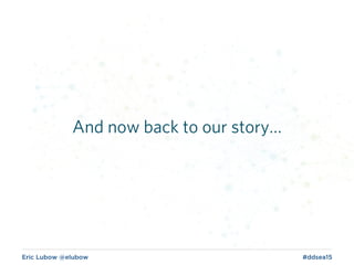 Eric Lubow @elubow #ddsea15
And now back to our story…
 