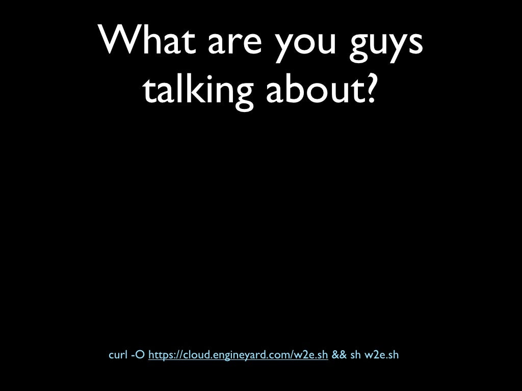 What are you guys talking