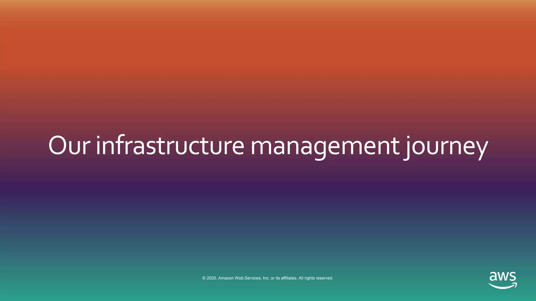 © 2020, Amazon Web Services, Inc. or its affiliates. All rights reserved.
 